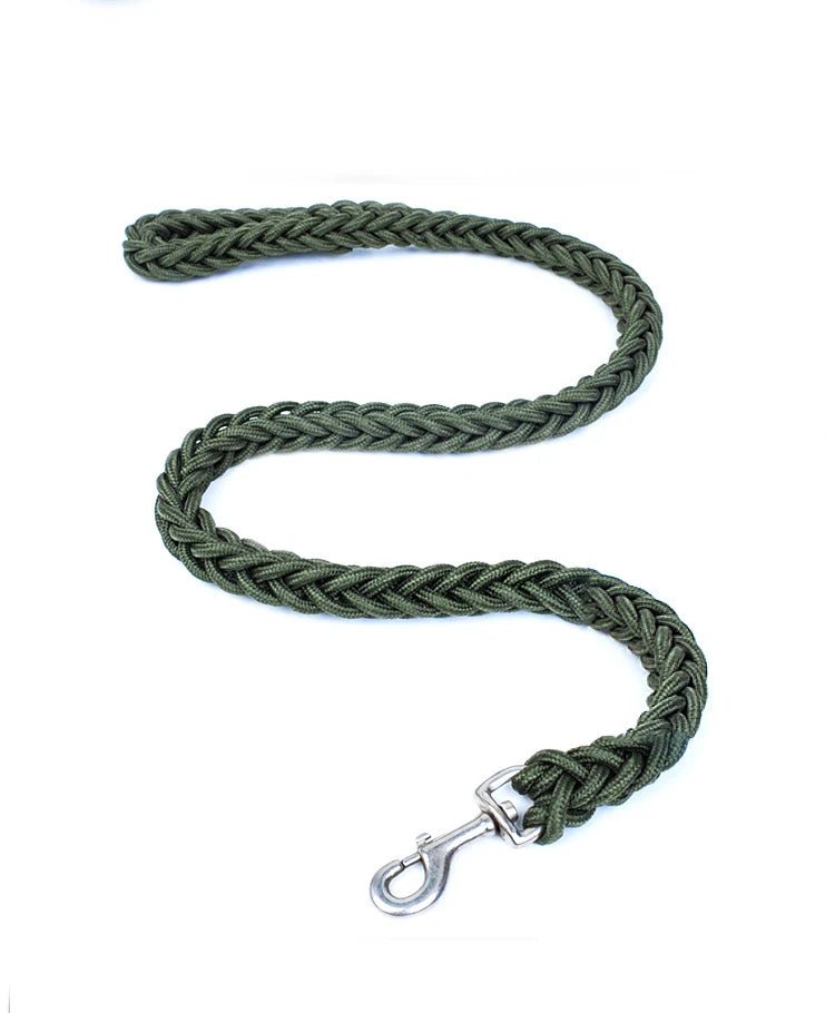 Laisse corde gros chien vert fonce