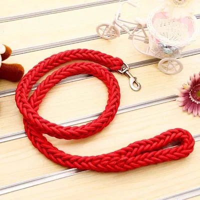 Laisse corde gros chien rouge