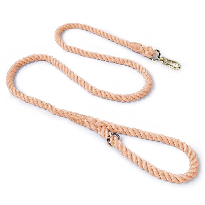 Laisse de presentation pour chien beige