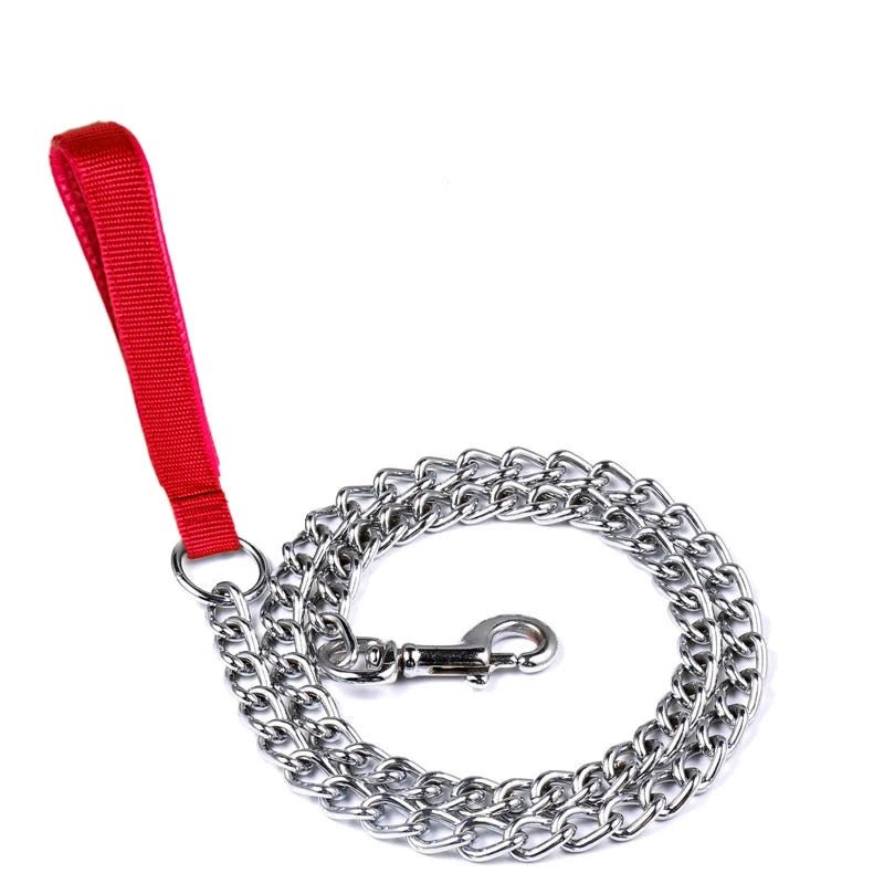 Laisse en metal pour chien rouge