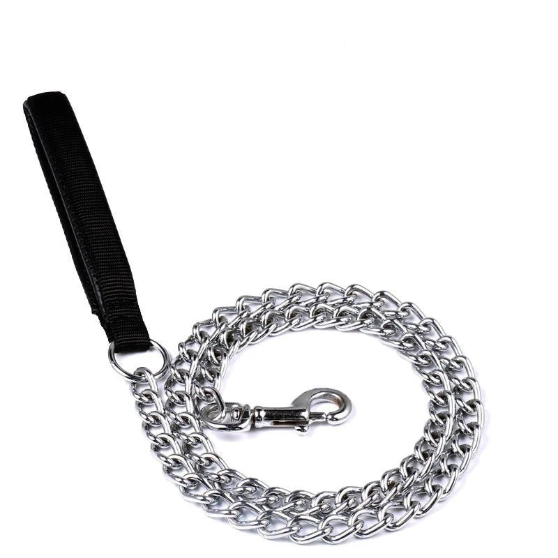 Laisse en metal pour chien noir