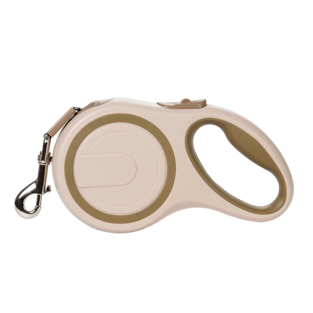 Laisse enrouleur gros chien 80 kg  beige et kaki 
