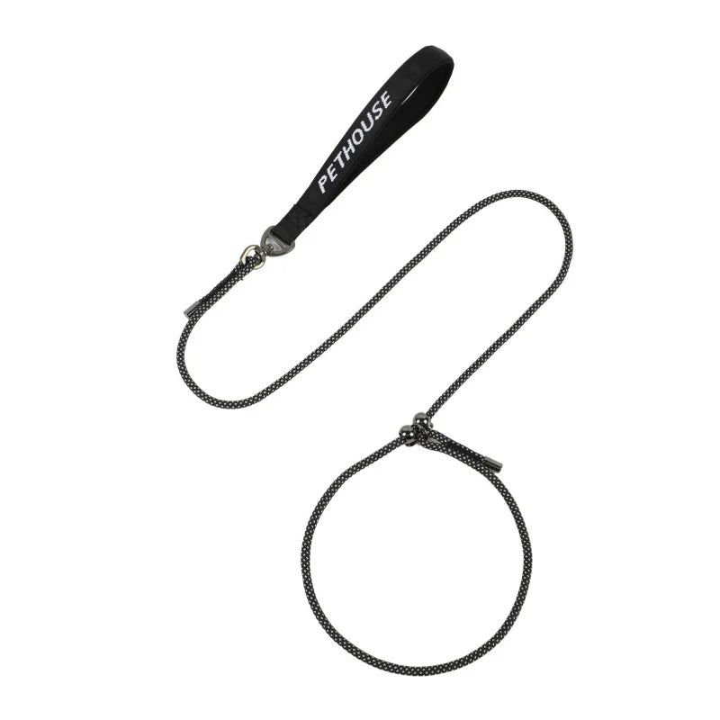 Laisse lasso chien qui tire noir 
