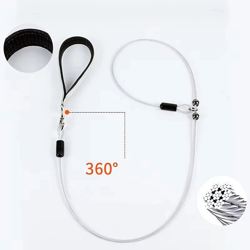 Laisse lasso pour chien de chasse blanc