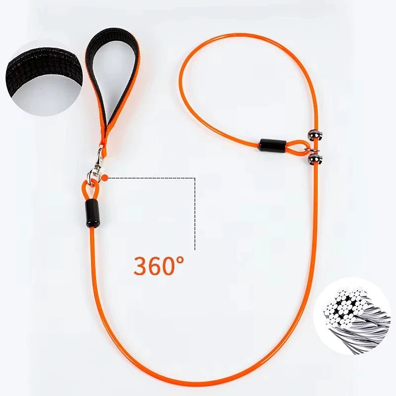 Laisse lasso pour chien de chasse orange