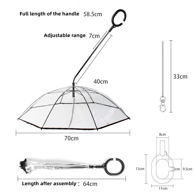 Laisse parapluie pour chien dimensions du produit 