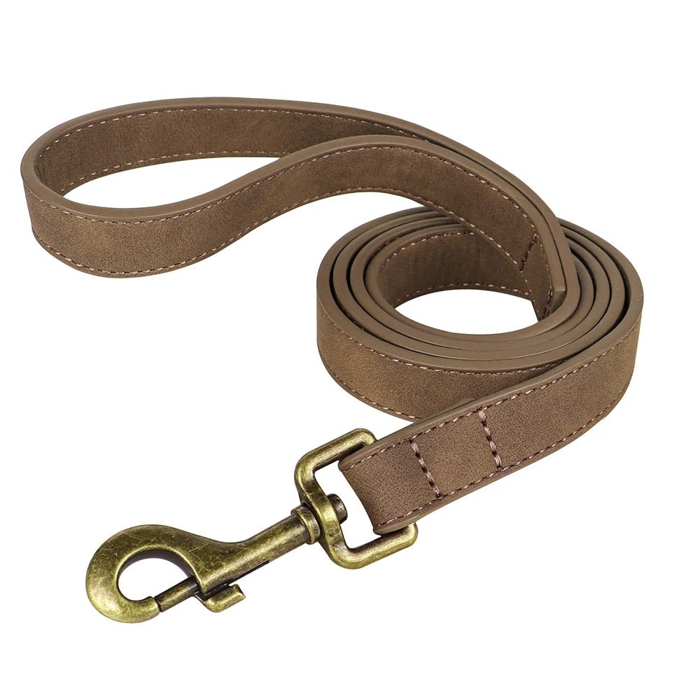 Laisse pour chien cuir marron