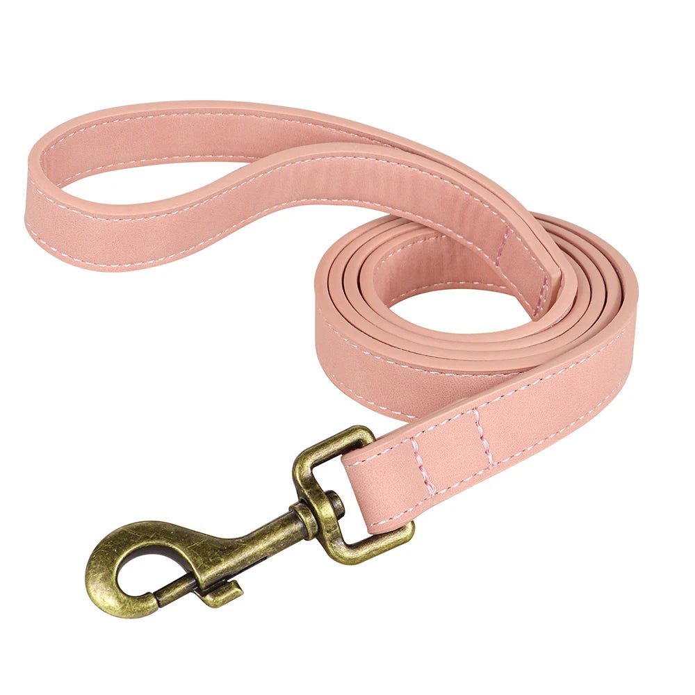 Laisse pour chien cuir rose