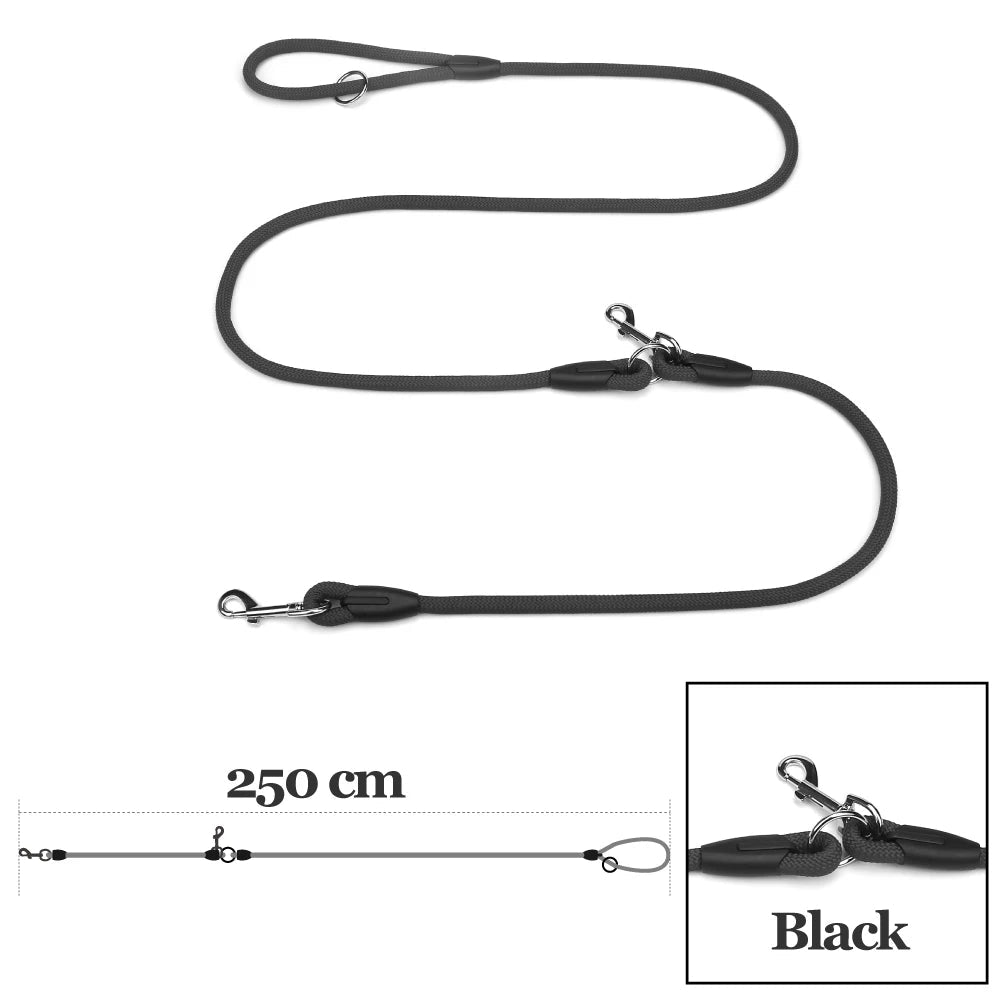 Laisse pour chien en nylon noir