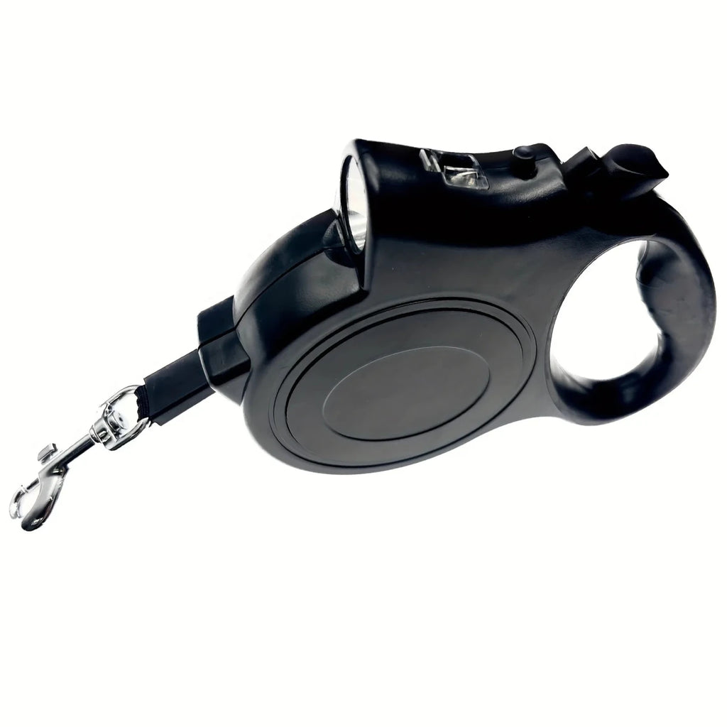 Laisse pour chien jack russel vue du dessus de couleur noir 