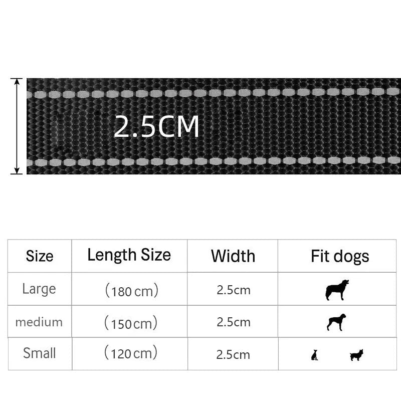 Laisse pour chien puissant largeur et tailles de la laisse