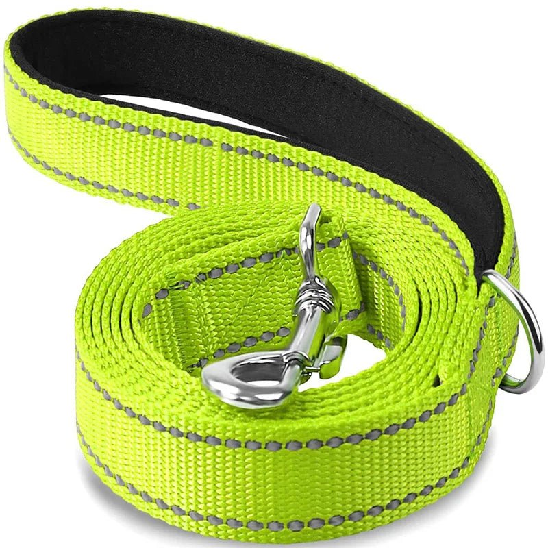 Laisse pour chien spitz nain jaune fluo 