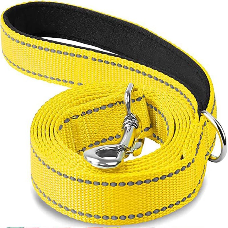 Laisse pour chien spitz nain jaune 