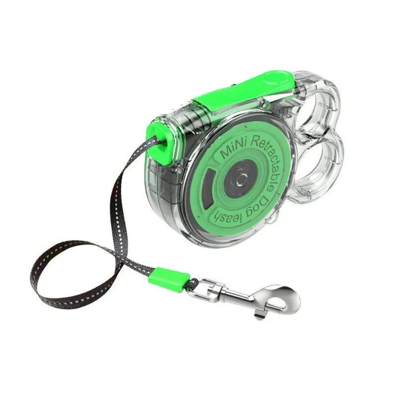 Laisse téléscopique pour chien vert