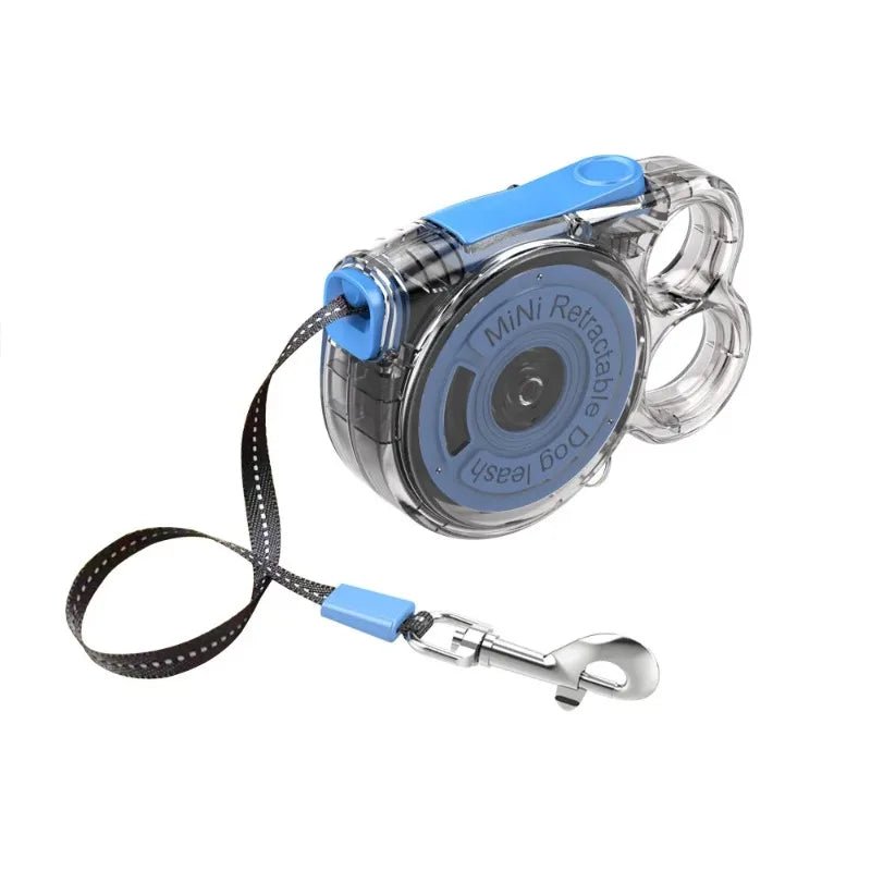 Laisse téléscopique pour chien bleu 