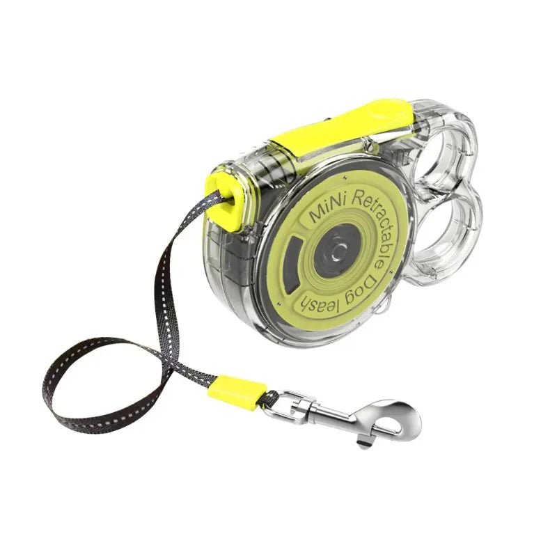 Laisse téléscopique pour chien jaune