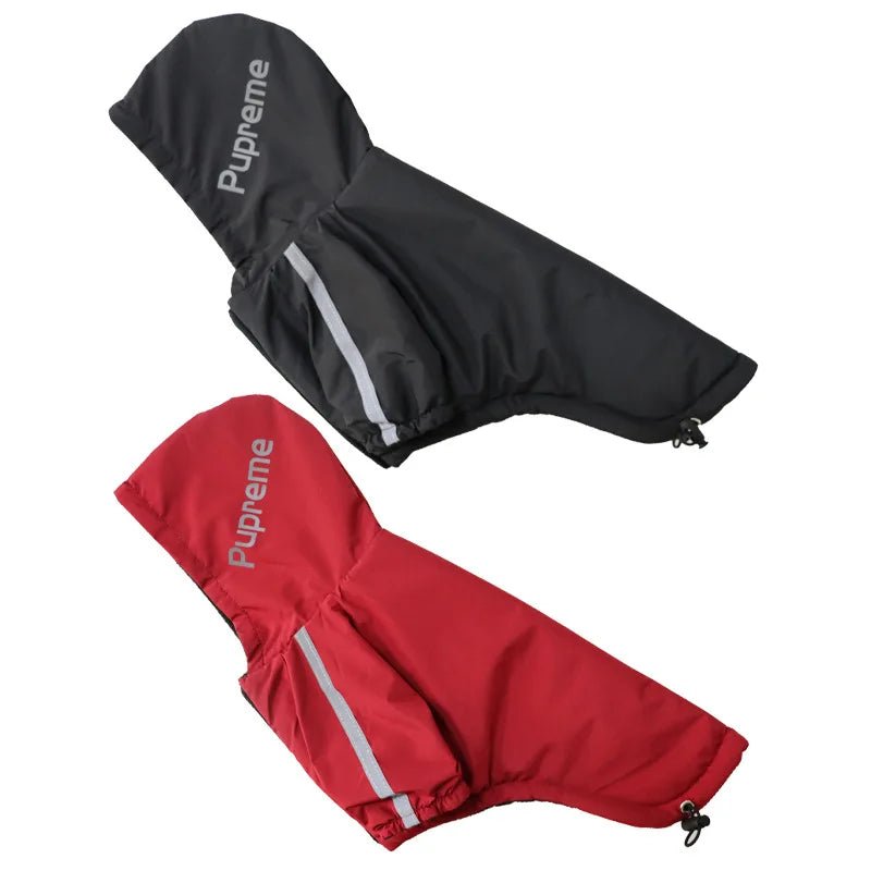 Manteau à capuche chihuahua xxs de profil