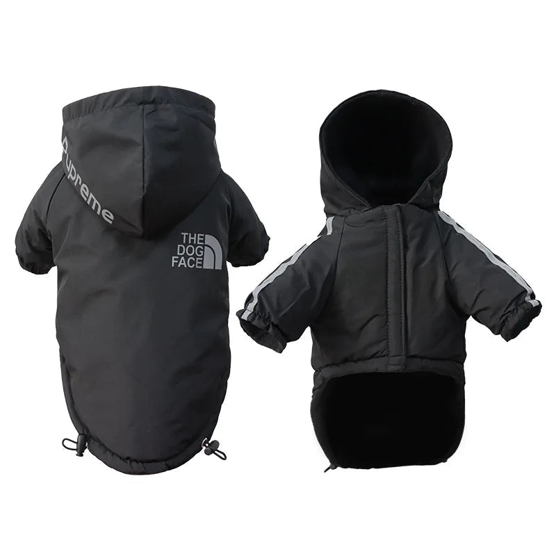 Manteau à capuche chihuahua xxs noir
