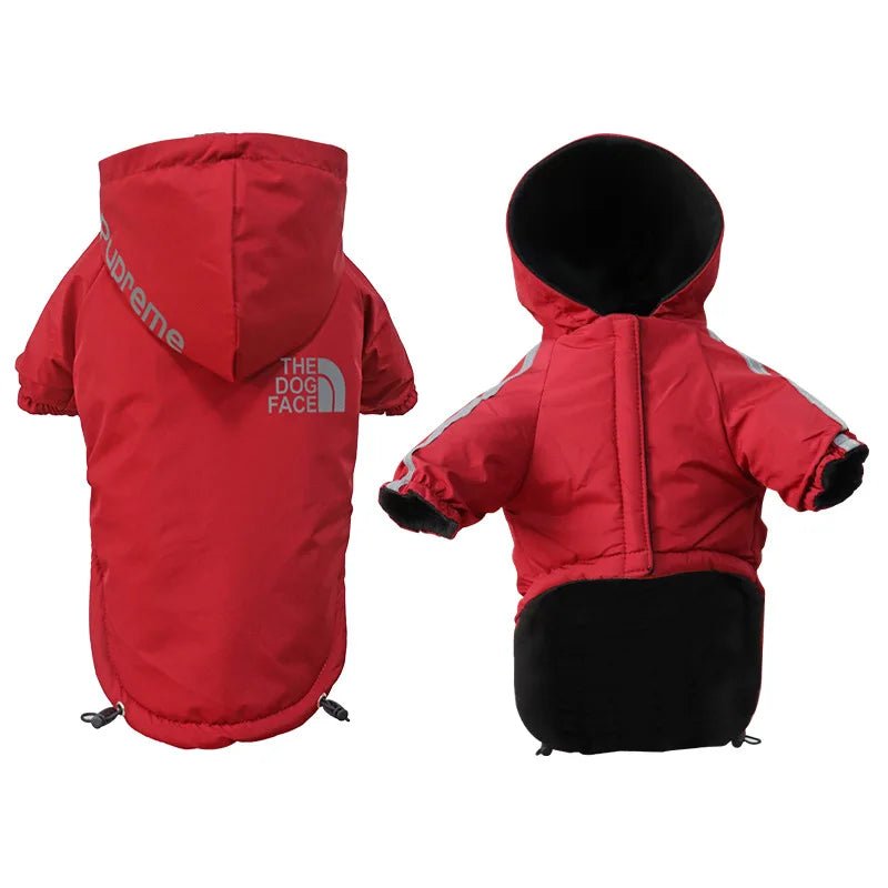 Manteau à capuche chihuahua xxs rouge