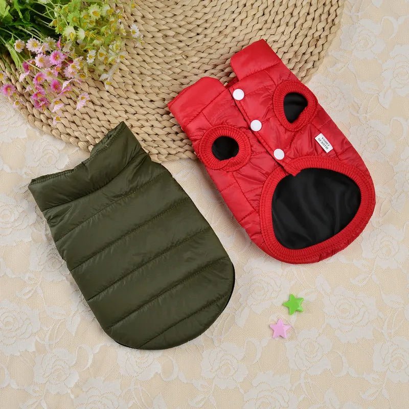Manteau chihuahua xxs rouge et kaki