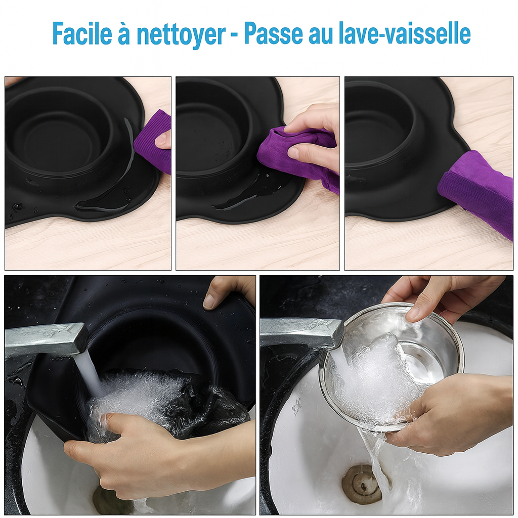nettoyage facile de la gamelle en caoutchouc et silicone de boutiquechien