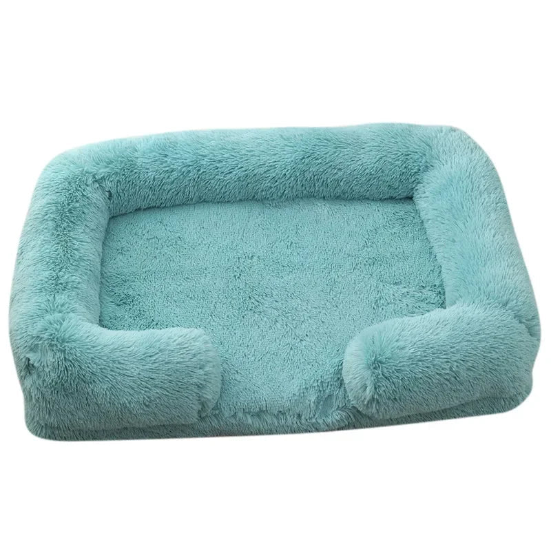 Panier anti stress chien dehoussable bleu turquoise