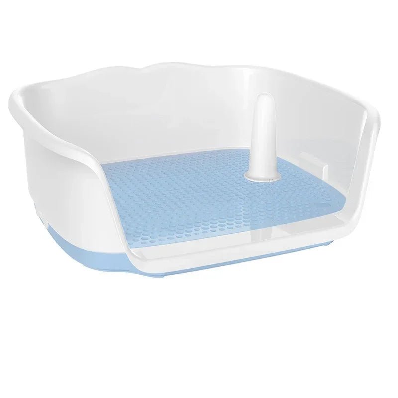 panier toilette chiot de couleur bleu et blanc. Image produit Boutiquechien
