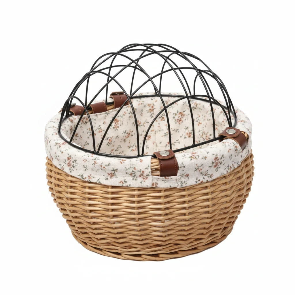 panier vélo chien osier 