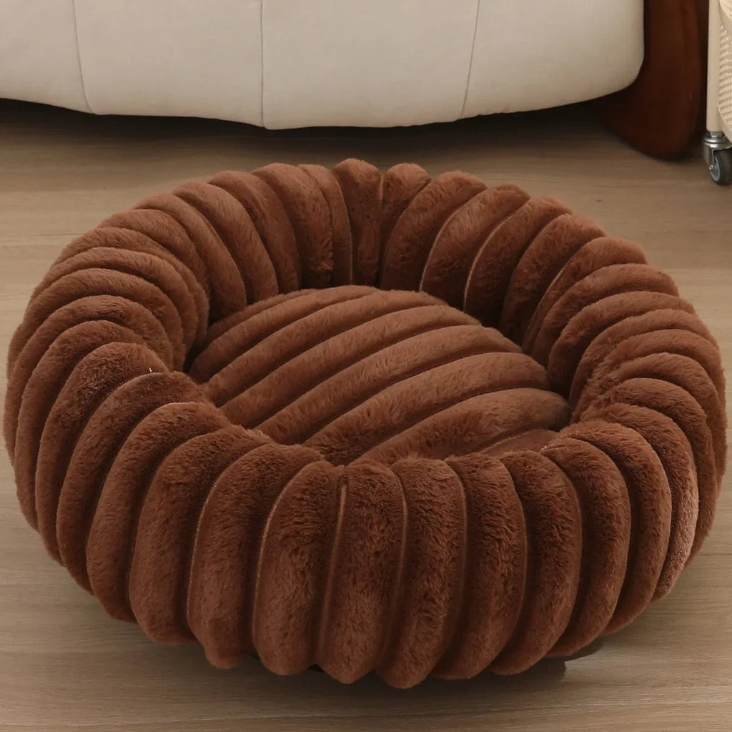 Panier donut chien xxl marron