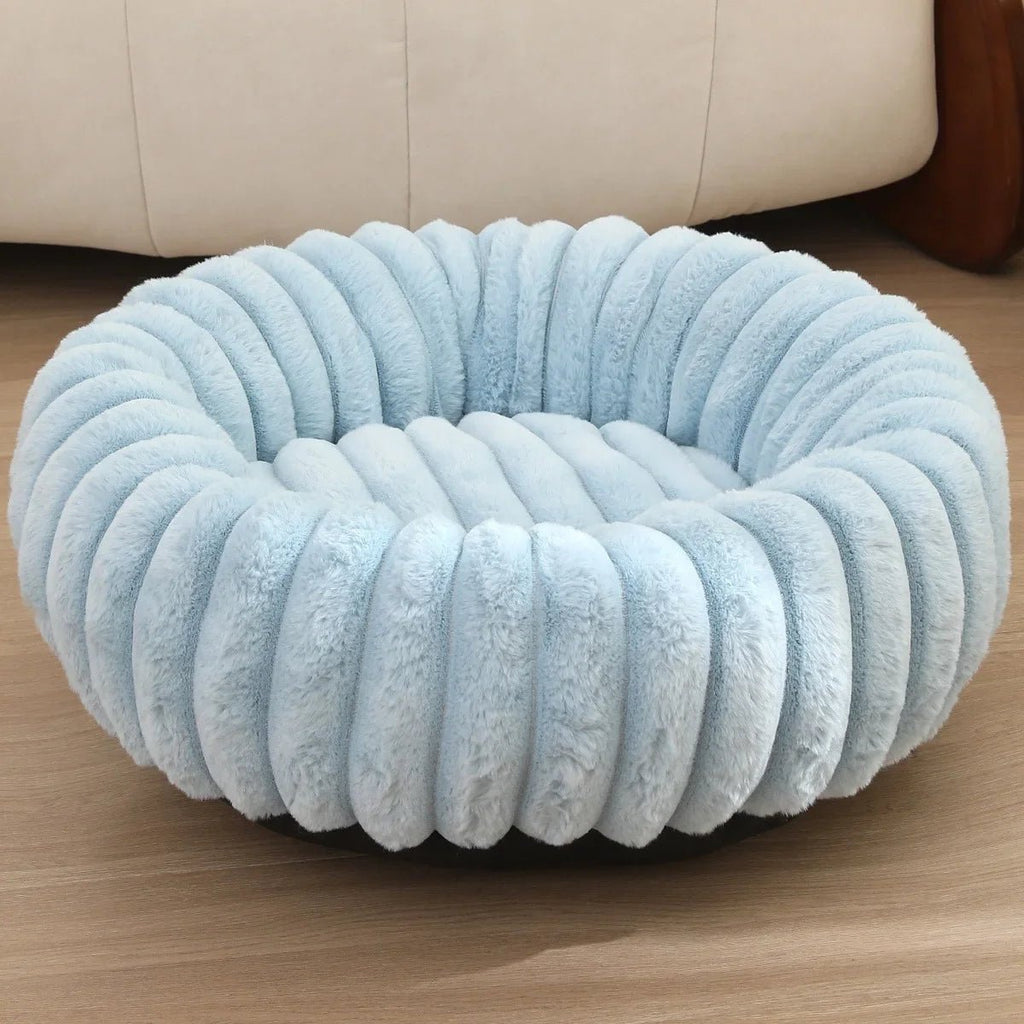 Panier donut chien xxl bleu claire 