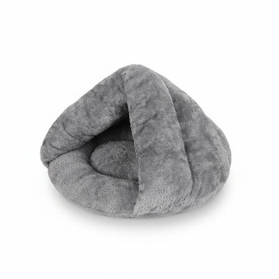 Panier igloo en forme de nid pour petit chien gris
