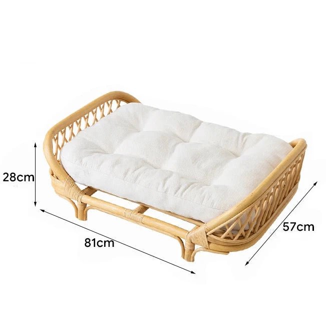 Panier pour chien en rotin dimensions