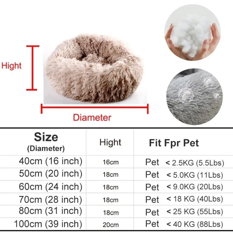 Panier pour chien rond dimensions