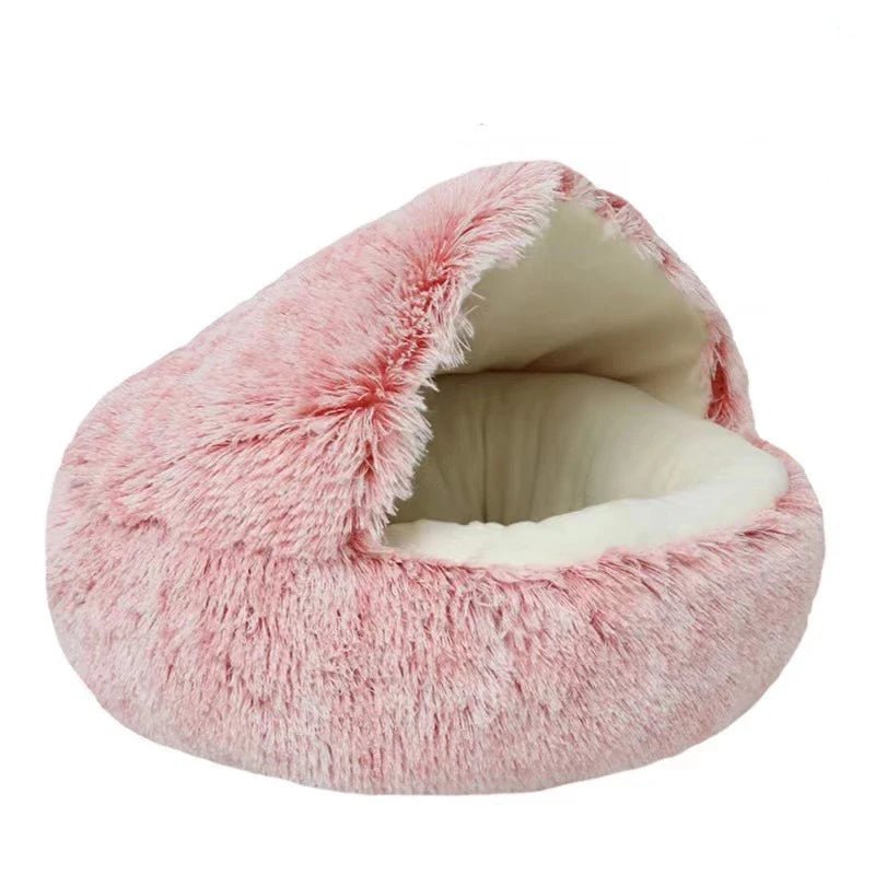Panier pour petit chien nid douillet de couleur rose