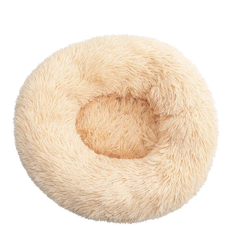 panier fluffy pour chien de couleurs abricot pour chien dans un fond blanc. Image produit de boutiquechien