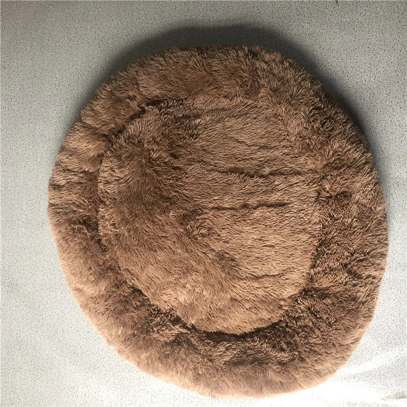 panier fluffy brun pour chien doux et résistant. image produit de boutiquechien