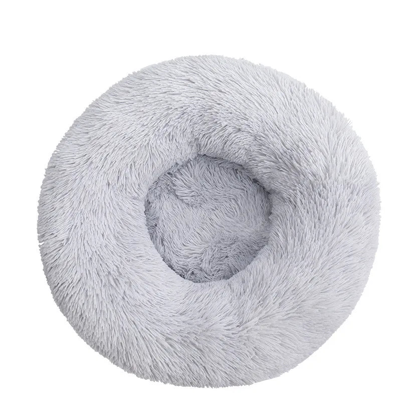 panier fluffy gris claire pour grand chien moelleux et doux pour chien de boutiquechien
