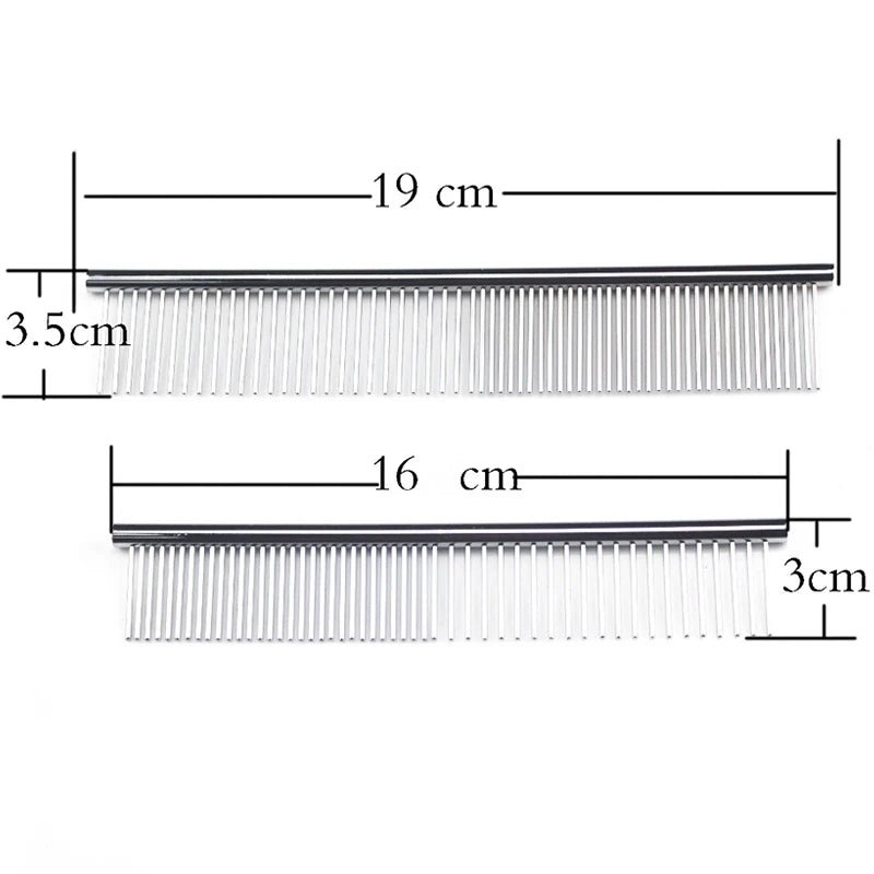 toutes les dimensions des peingnes pour chiens. Image produit Boutiquechien