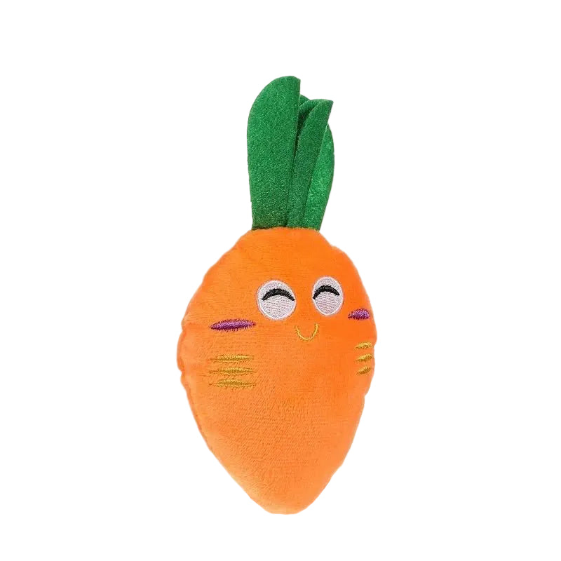 taille de la peluche carotte de 15cm de long. Image produit Boutiquechien
