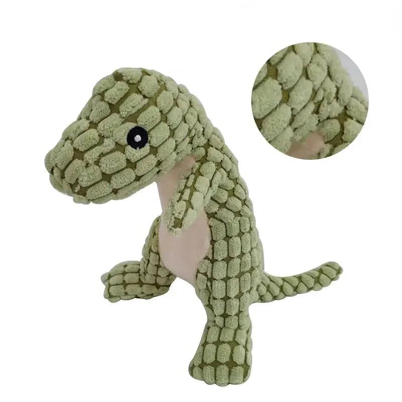 peluche dinosaure verte pour chien 