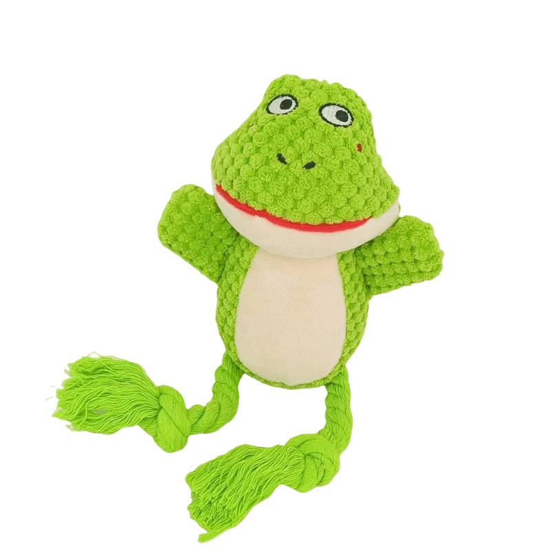 grenouille chien de couleur vert style corde. Image produit Boutiquechien