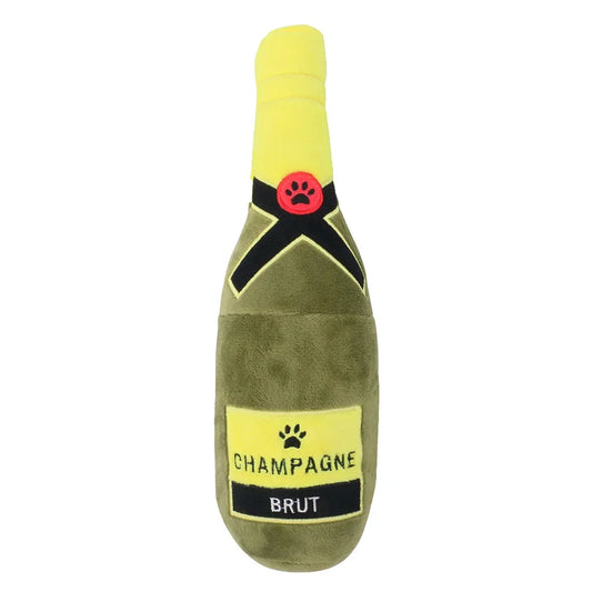 peluche champagne de couleur vert et Jaune pour les chiens. Image produit Boutiquechien