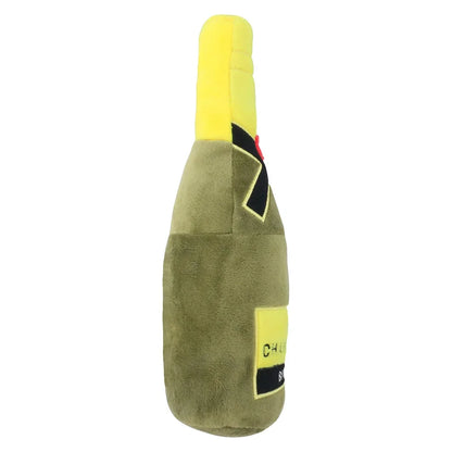 peluche chien de côté de couleur vert et jaune. Image produit Boutiquechien