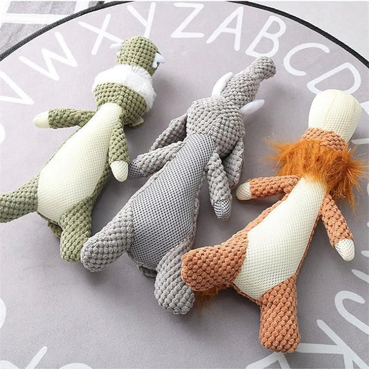 peluche résistante pour chiot  et chien. Trois peluche en forme d'animaux pour chien. Image produit Boutiquechien