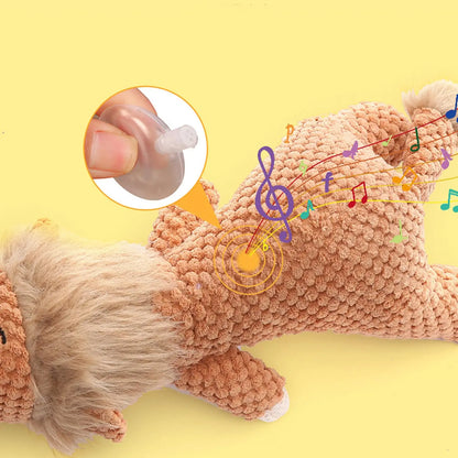 peluche pouet pouet pour chiot et chine en forme de lion. Image produit Boutiquechien
