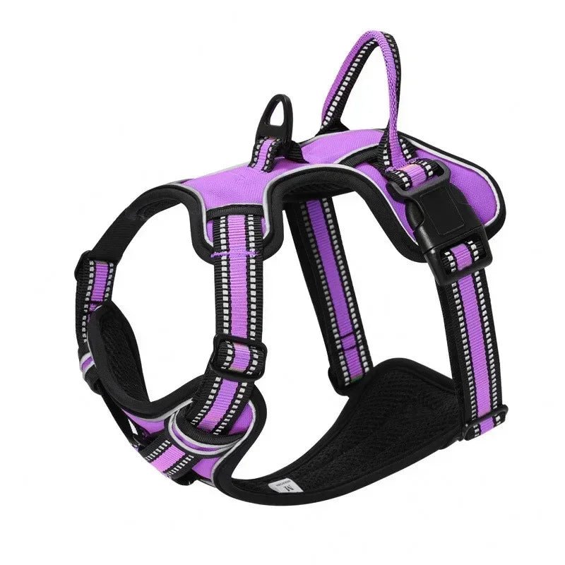 harnais rose pour petit chien très résistant. fabriquée en nylon pour plus de confort 