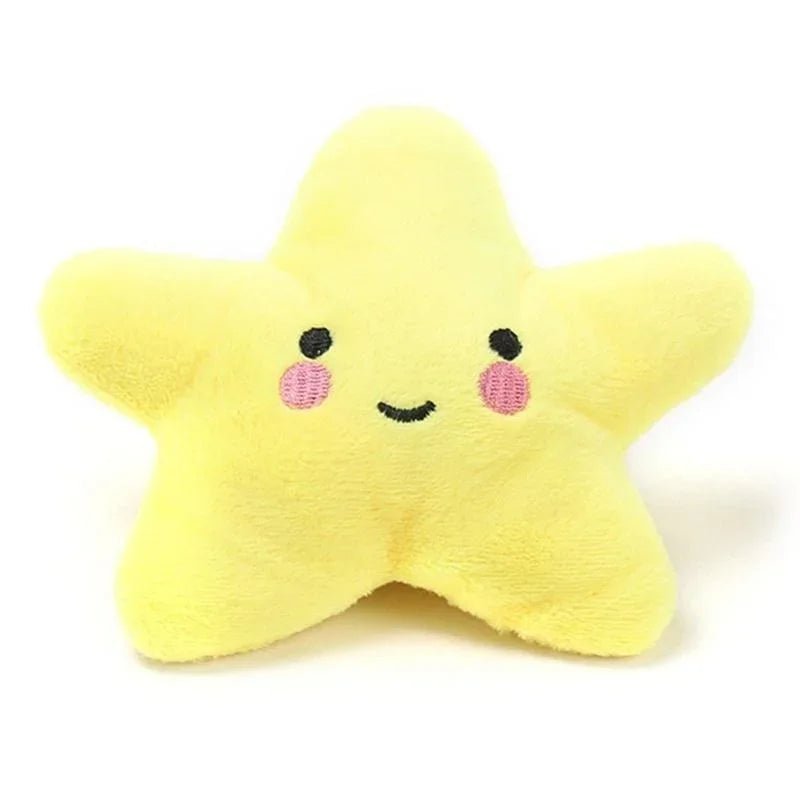 étoile de couleur jaune en forme peluche pour chien. Image produit boutiquechien 