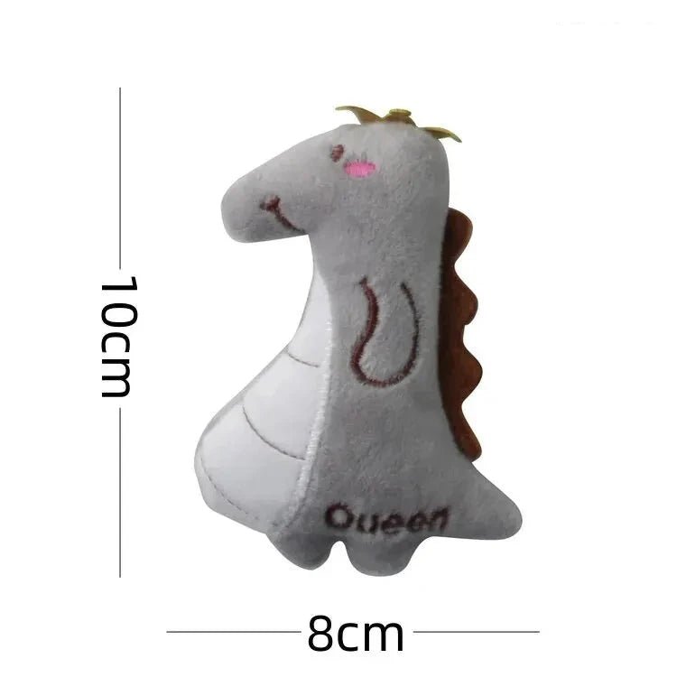 Dinosaure pour chien gris dimension totale la peluche chien. Image produit Boutiquechien