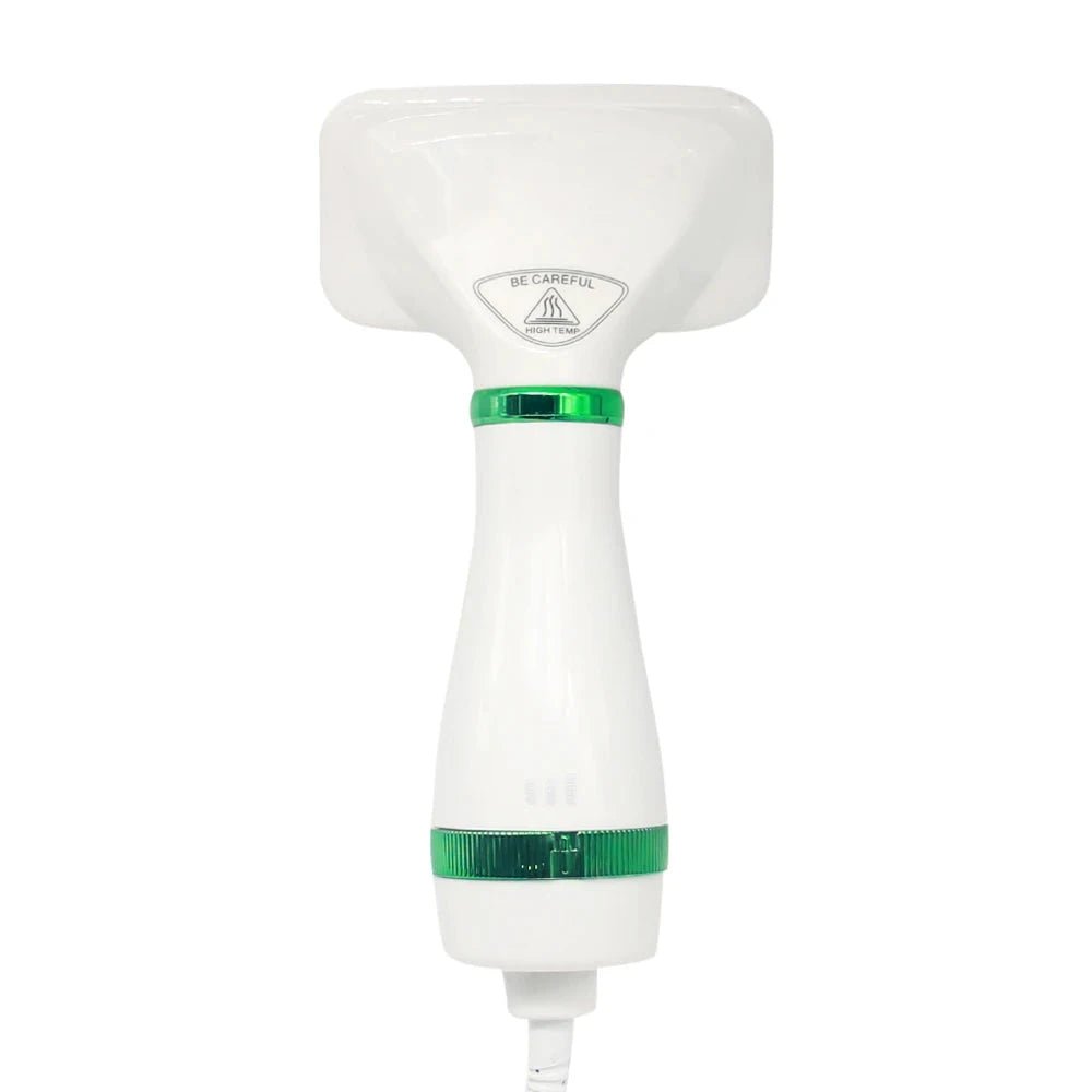 Pulseur chien de couleurs blanc avec des liserais vert. Image produit Boutiquechien