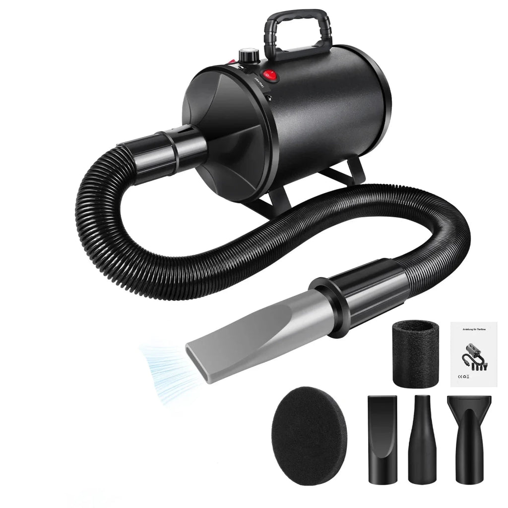 pulseur chien noir de 2800W pour professionnel. Pulseur chien de Boutiquechien